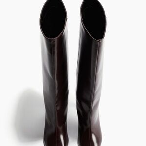 COPY - NEW H&M faux leather boots (color- Burgundy)